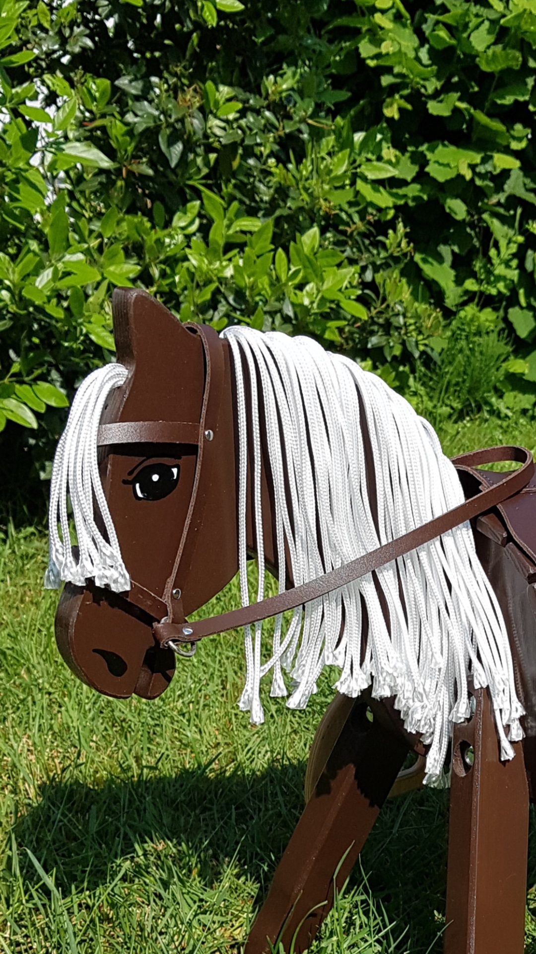 Sattel-Set (Trense & Sattel) in dunkelbraun für Dabby größe 34 cm Stockmaß 